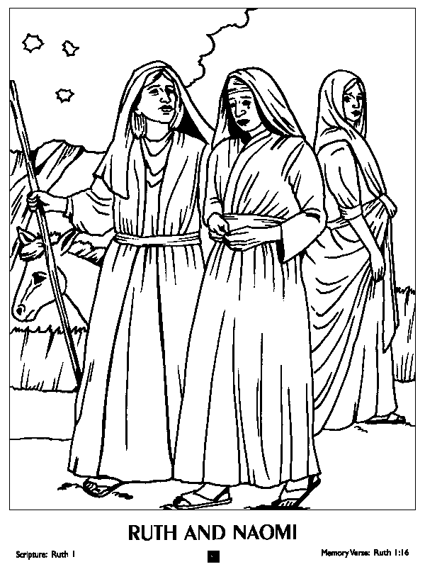Boaz And Ruth Coloring Pages - Coloring Home