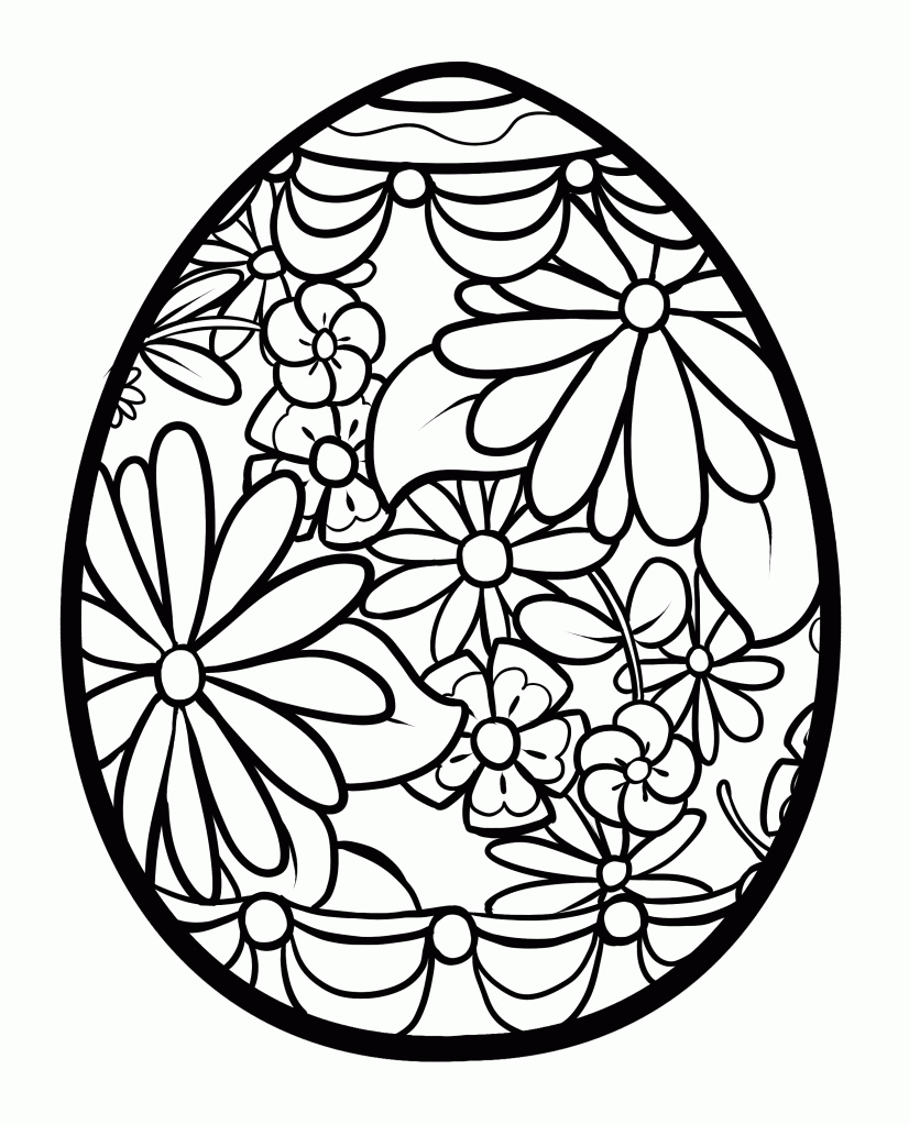 Detailed Easter Egg Coloring Pages Coloring Home