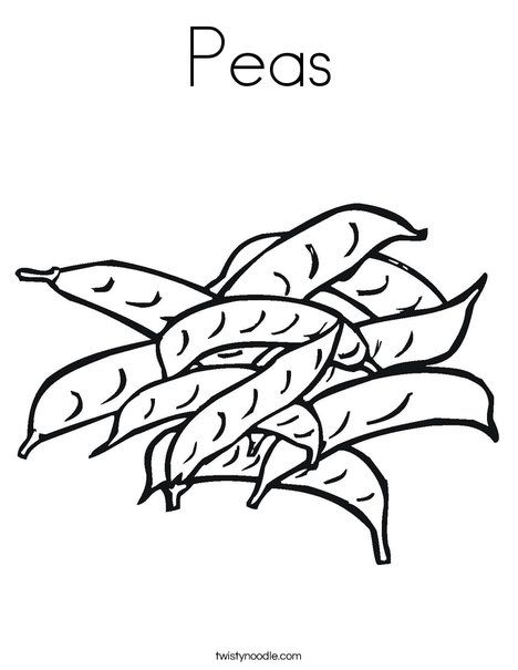 Peas Coloring Page, Coloring Page Template Printing Printable Food Coloring  Pages for Kids, Peas | Food coloring pages, Coloring pages, Vegetable coloring  pages