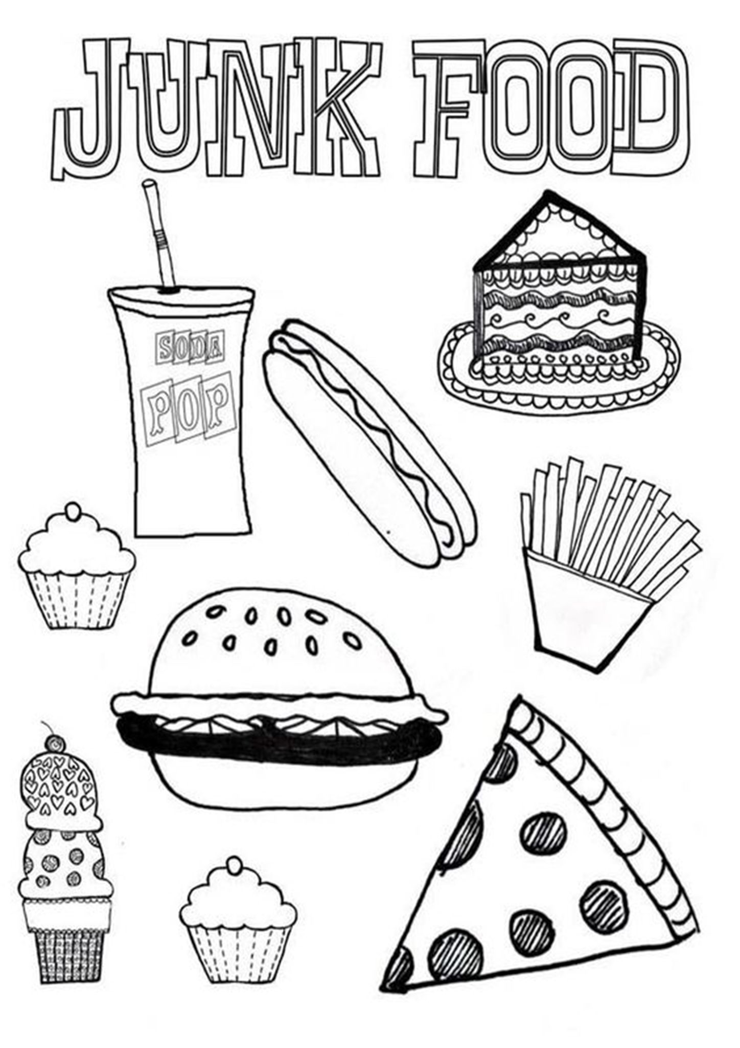 Pin on Dessert & Food Coloring Pages