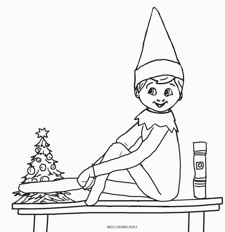 Elf On the Shelf Coloring Sheet Unique Gallery Free Printable Elf Coloring  Pages for Kids | Christmas coloring pages, Coloring pages for kids, Fall coloring  sheets