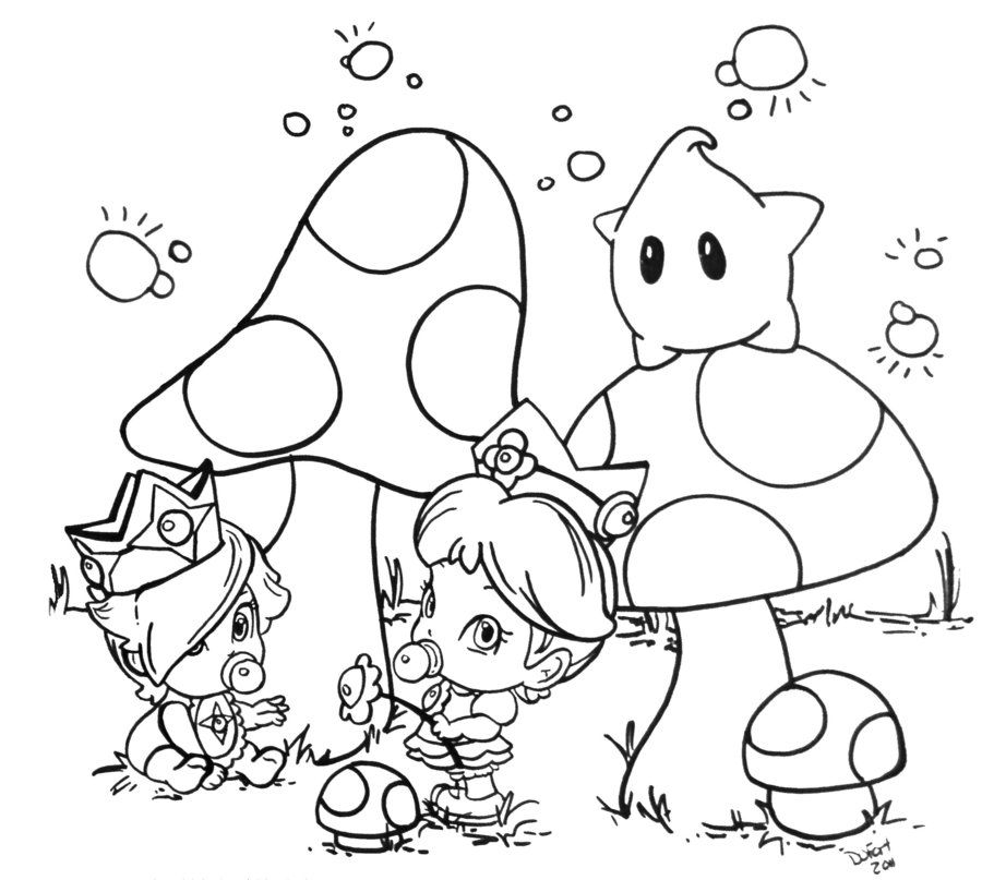 baby daisy mario coloring pages - photo #11