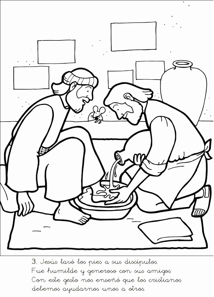 Jesus Washes The Disciples Feet Coloring Page Free Foot Coloring Page