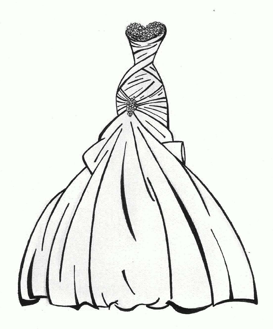 Coloring Pages Dress Coloring Home