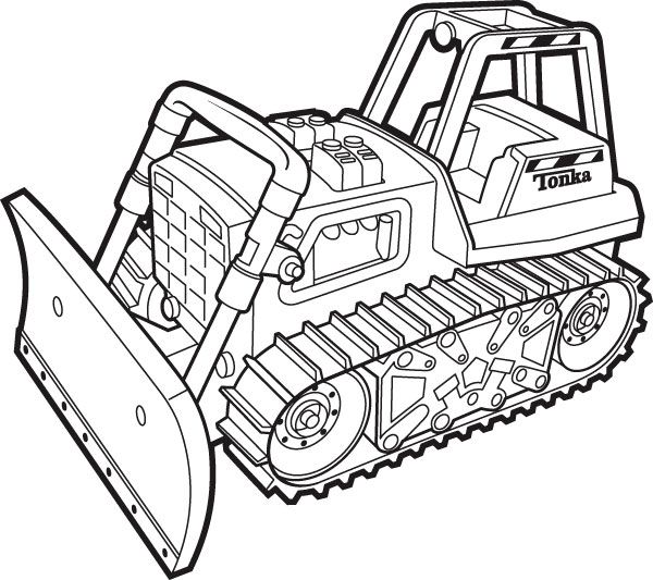 Excavator Coloring Pages to Print | TONKA COLORING PICTURES ...