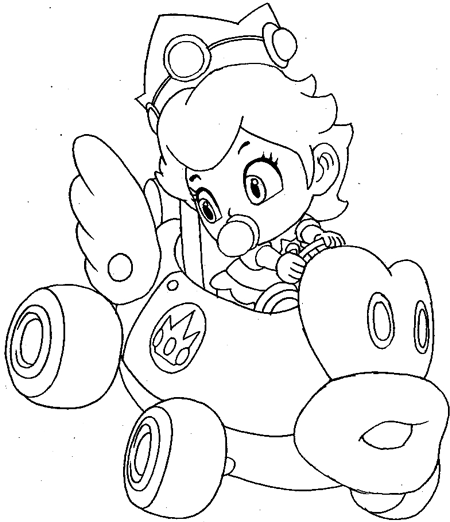 Baby Mario Colouring Pages - Coloring Pages for Kids and for Adults