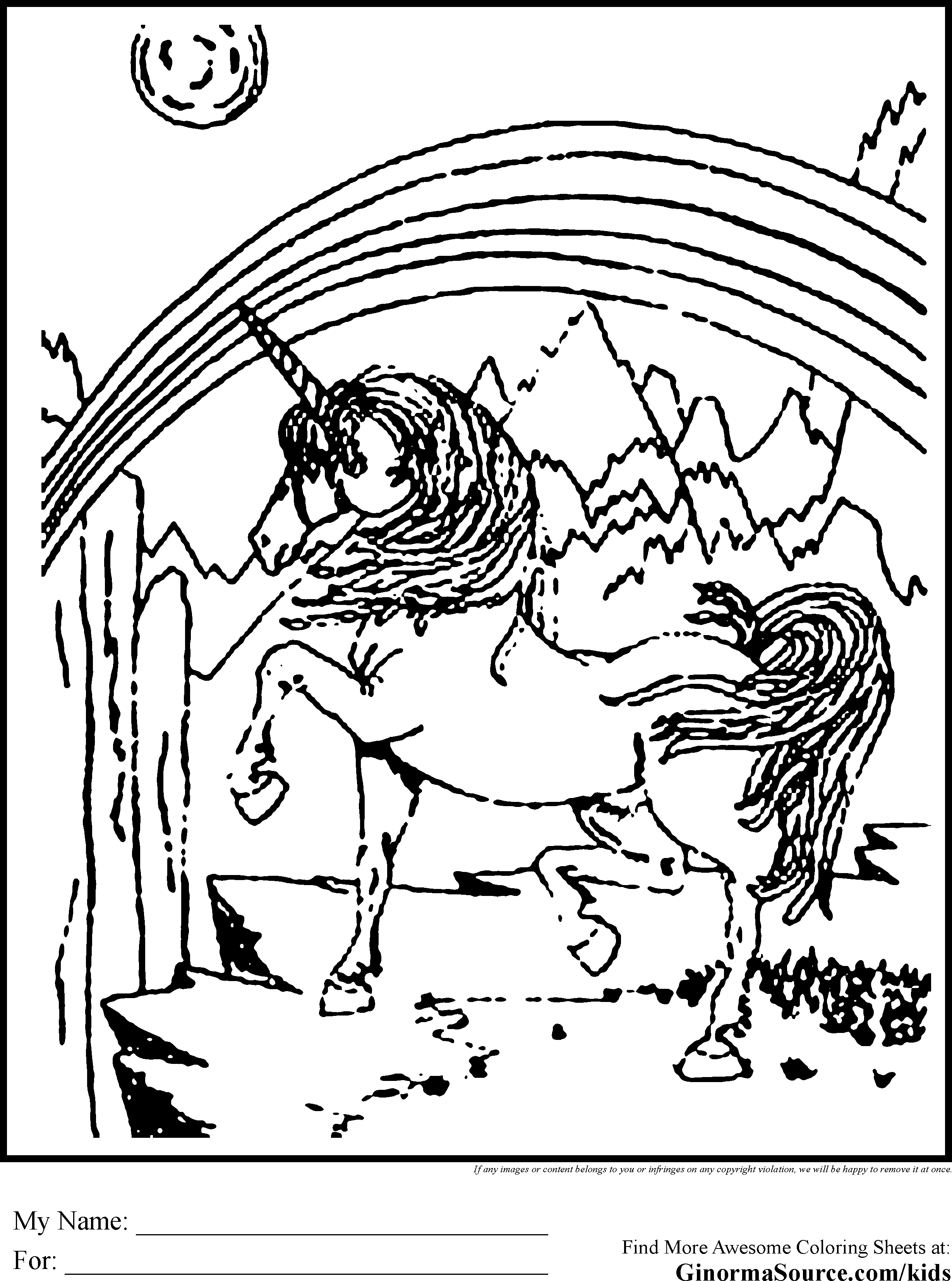 Princess Unicorn Coloring Pages - Coloring Home