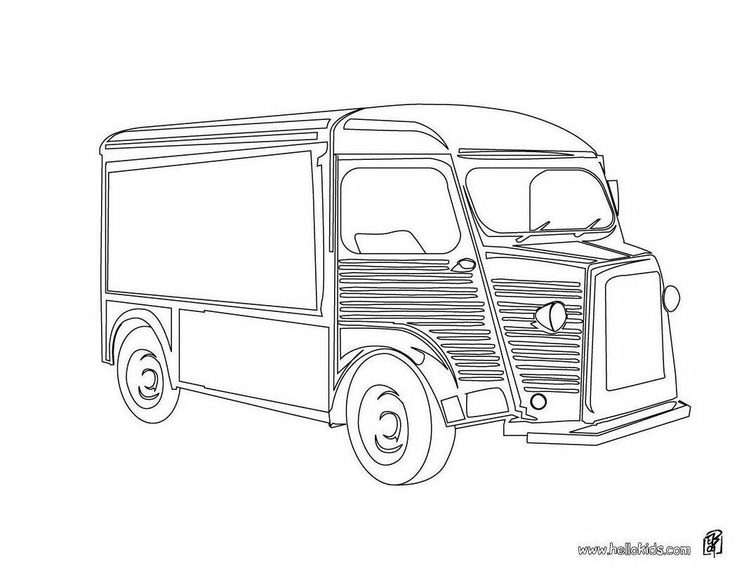 TRUCK coloring pages - Cement truck