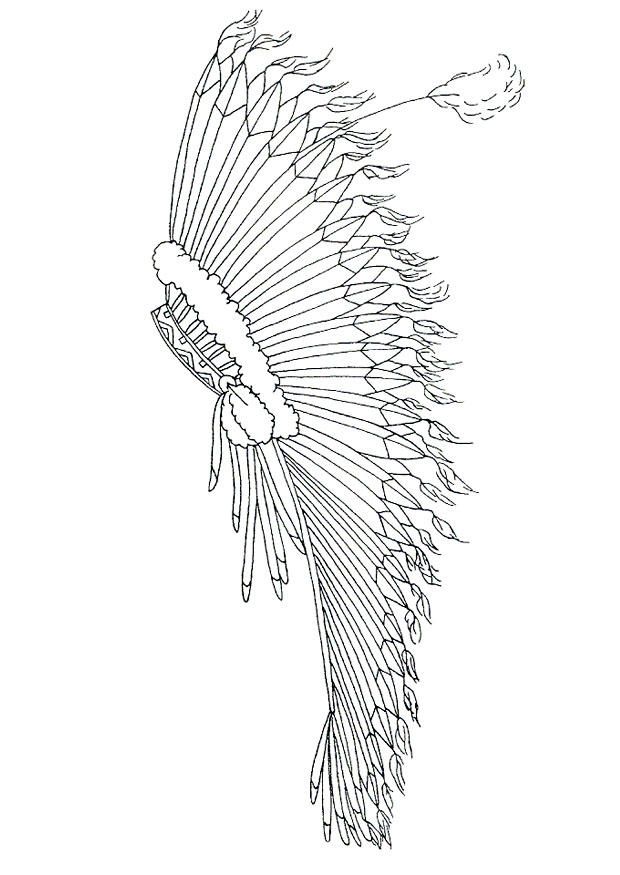 Coloring page feather headdress - img 9903.