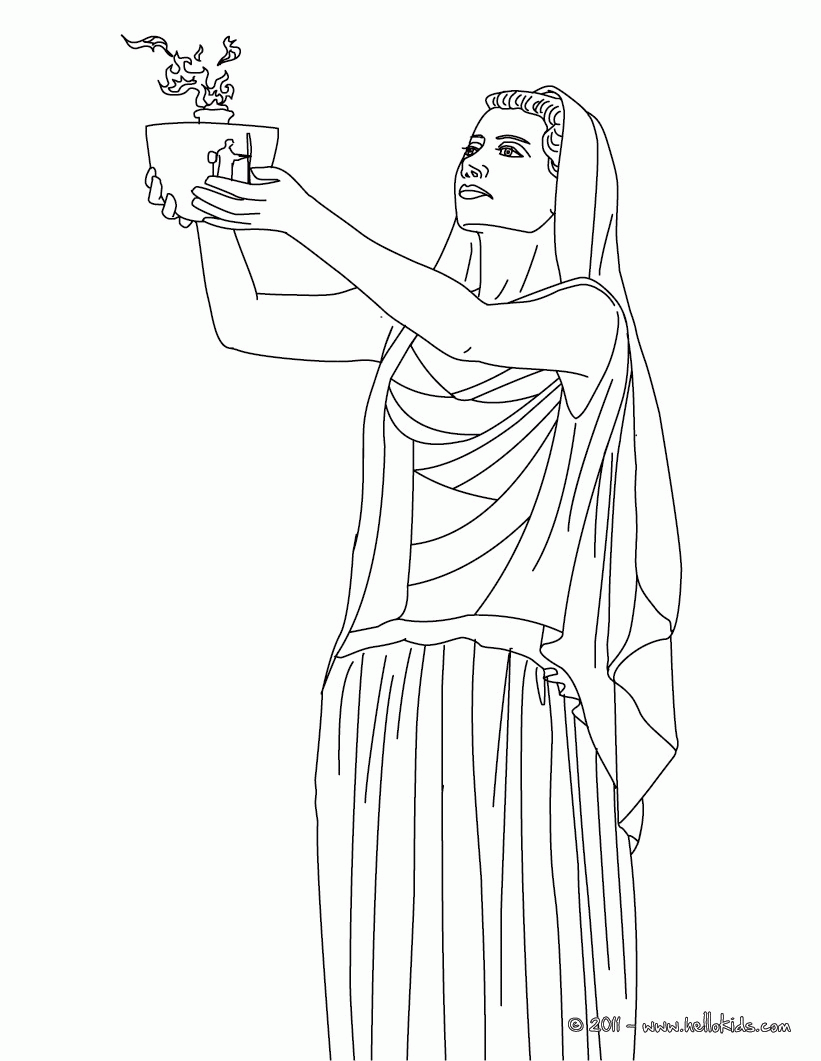 GREEK GODDESSES coloring pages - HESTIA the Greek goddess of the ...