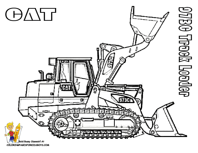 Cat Track Skidder Coloring Pages - Coloring Pages For All Ages