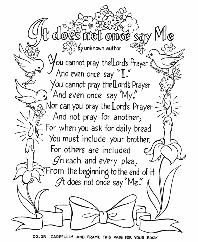 Prayer Coloring Page - Coloring Home