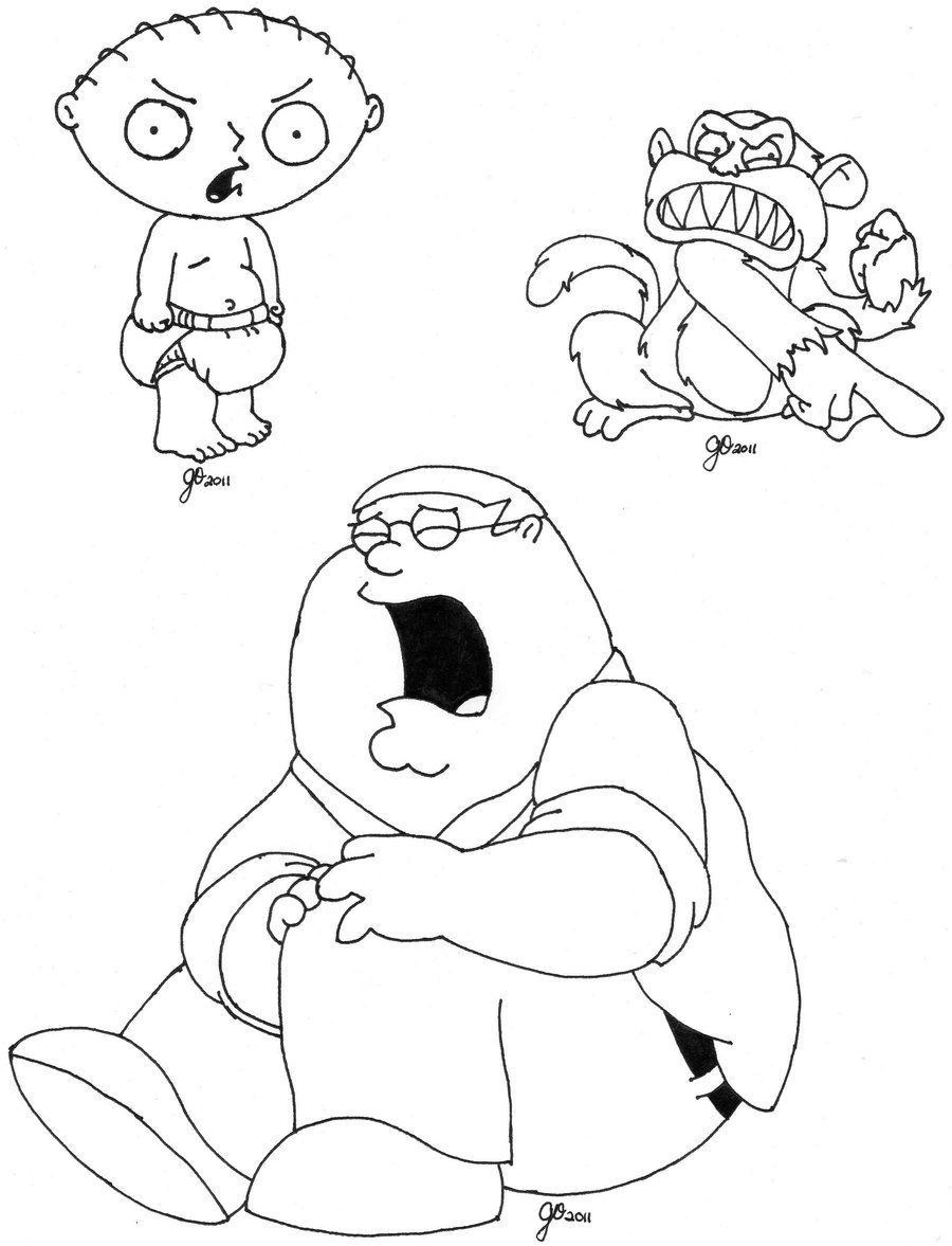 1 best dad coloring page: Printable Family Guy Coloring Pages / Family