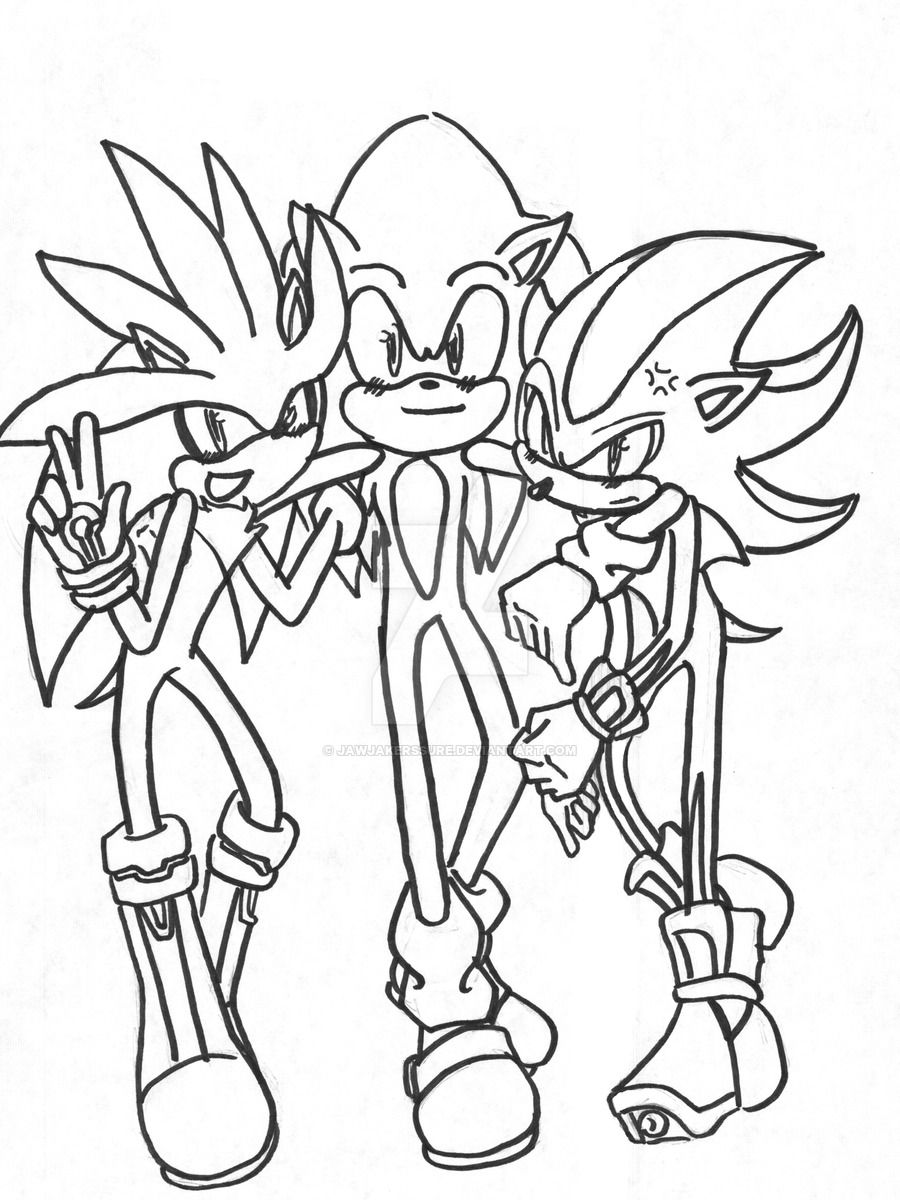 530 Animal Sonic Silver And Shadow Coloring Pages for Kids