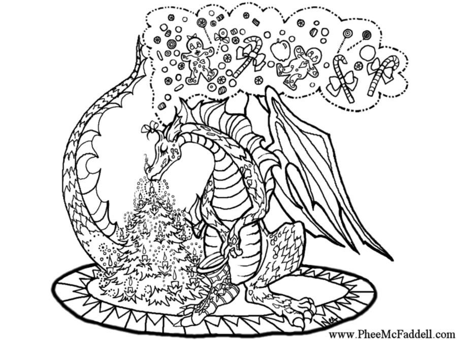 coloring. dragon coloring pages. artist selina fenech fantasy myth ...
