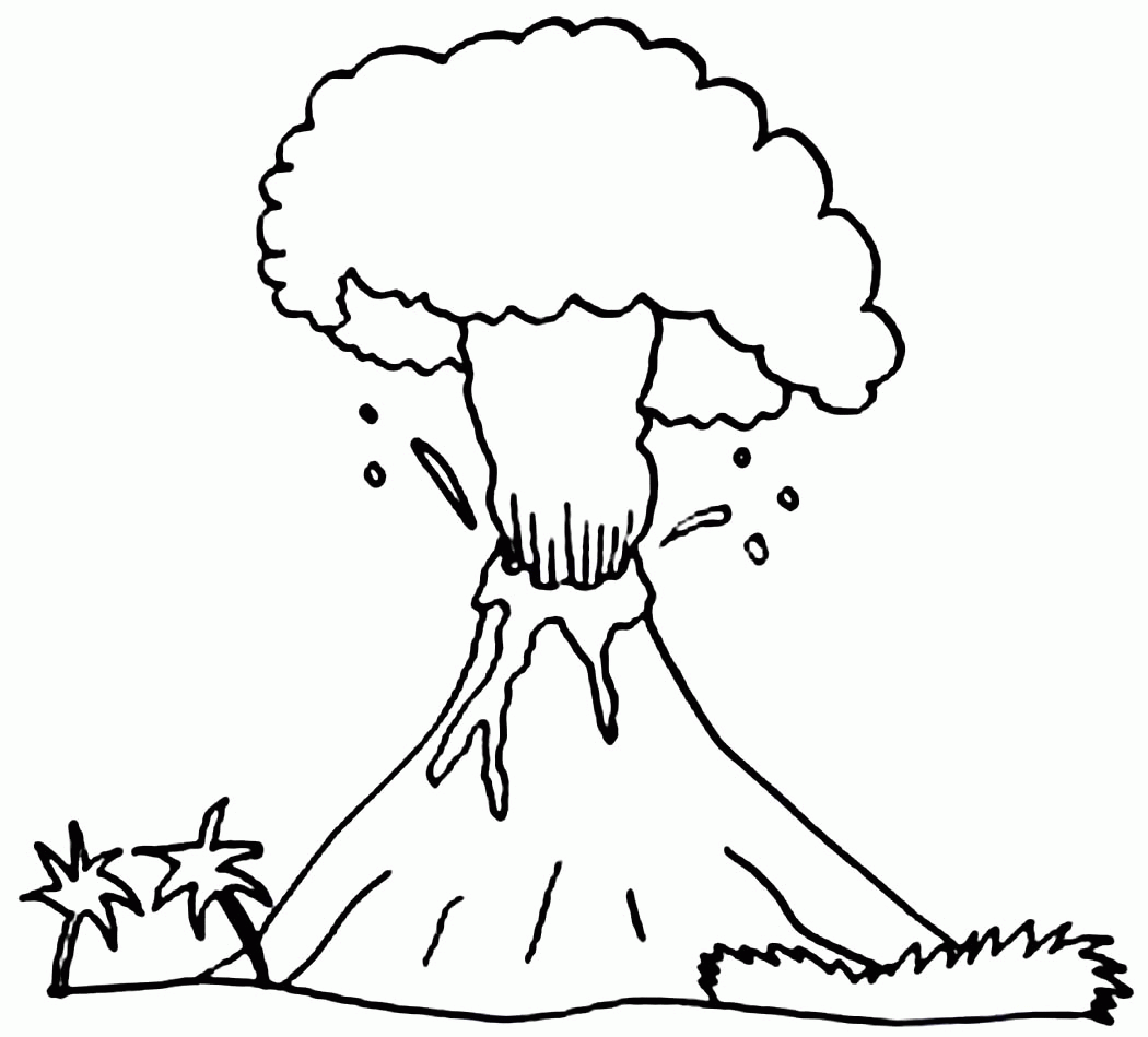 Printable Volcano Coloring Pages Coloring Home