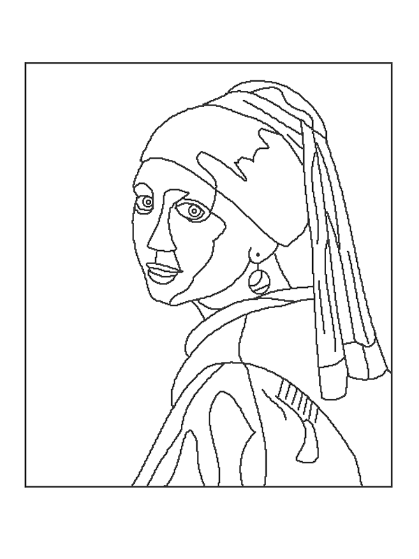 coloring pages of famous paintings - High Quality Coloring Pages