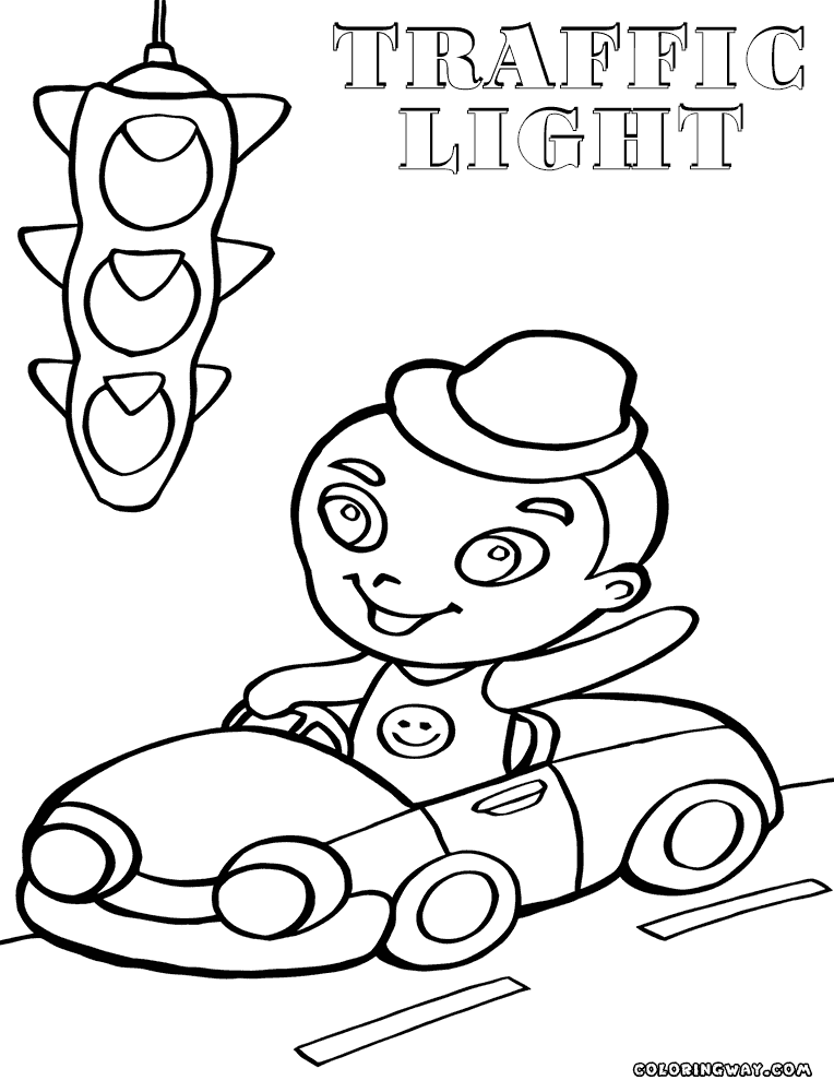 Traffic Light Coloring Page - Coloring Home