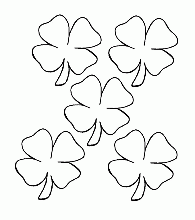 Clover Coloring Page - Coloring Home