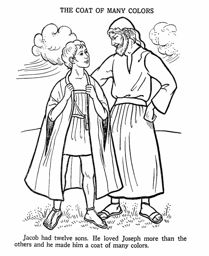 Coloring Page Joseph Coat Of Many Colors - Coloring Home