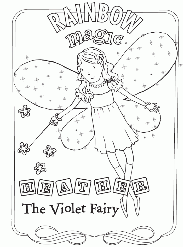 Rainbow Magic Coloring Page - Violet