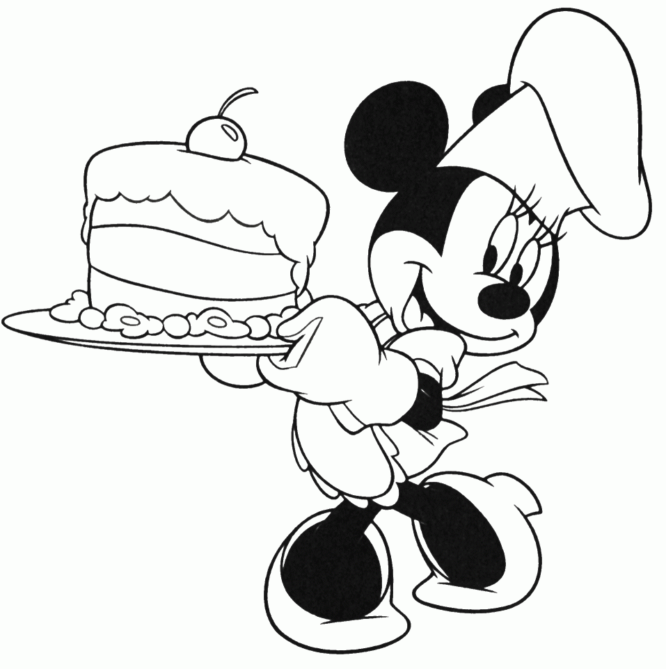 Mickey Mouse Cake Coloring Pages - Coloring Home