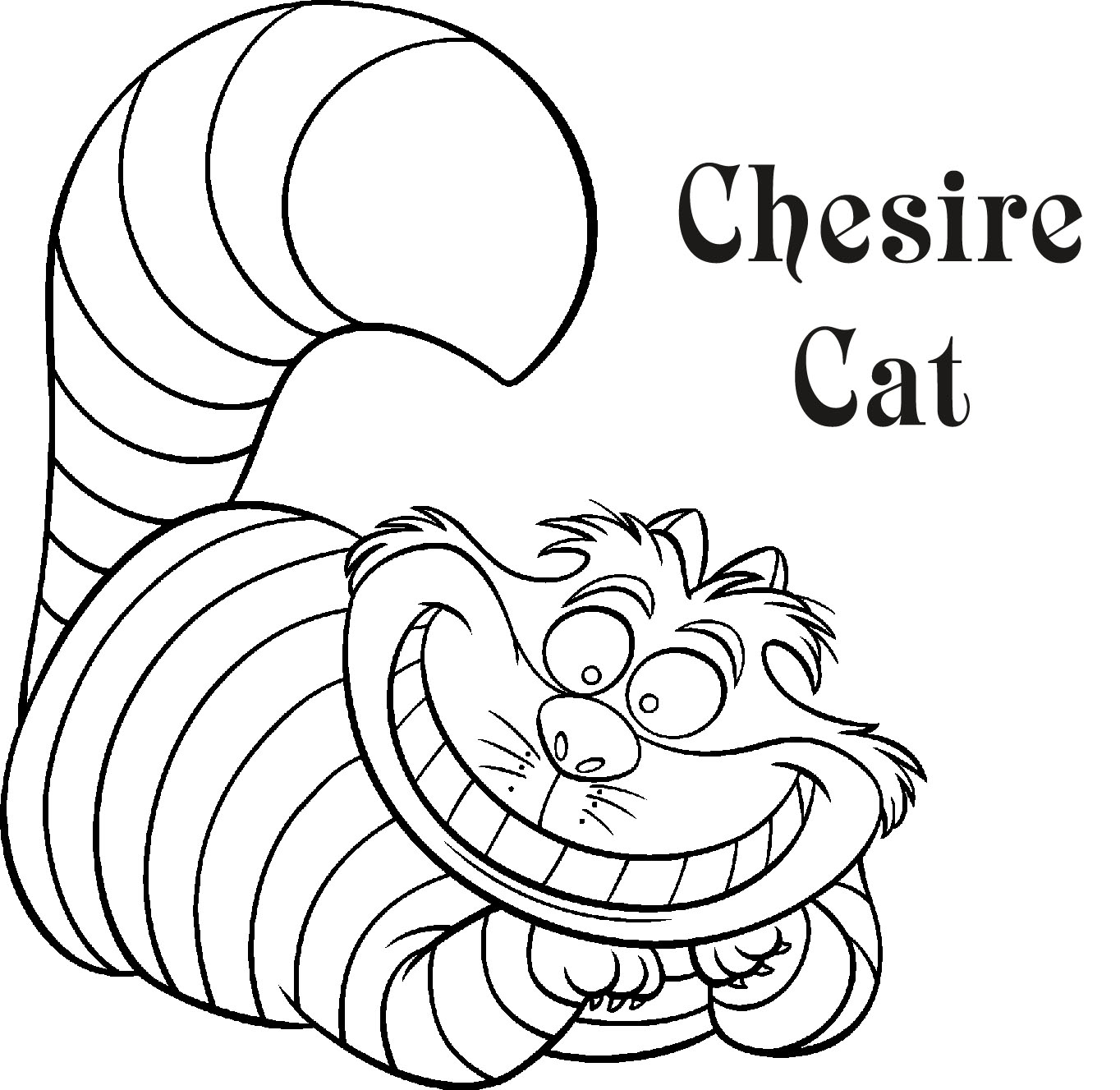 Cheshire Cat Coloring Page Coloring Home