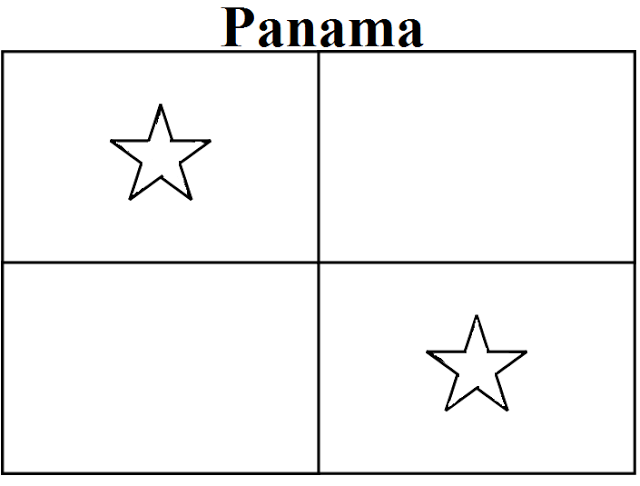 Panama Flag Coloring Page Coloring Home