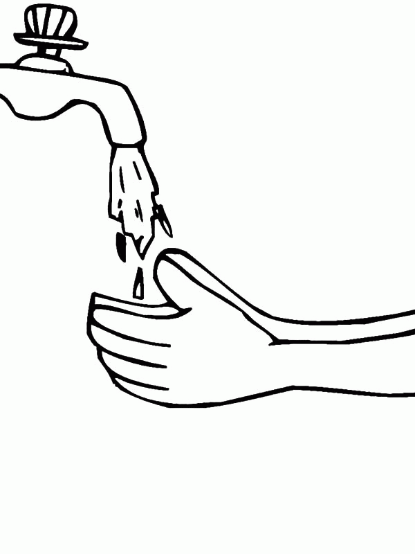 Hand Washing Coloring Pages | Coloring Sun