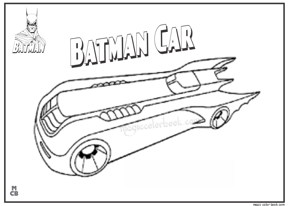 Batman Car Coloring Pages Print - Coloring Home