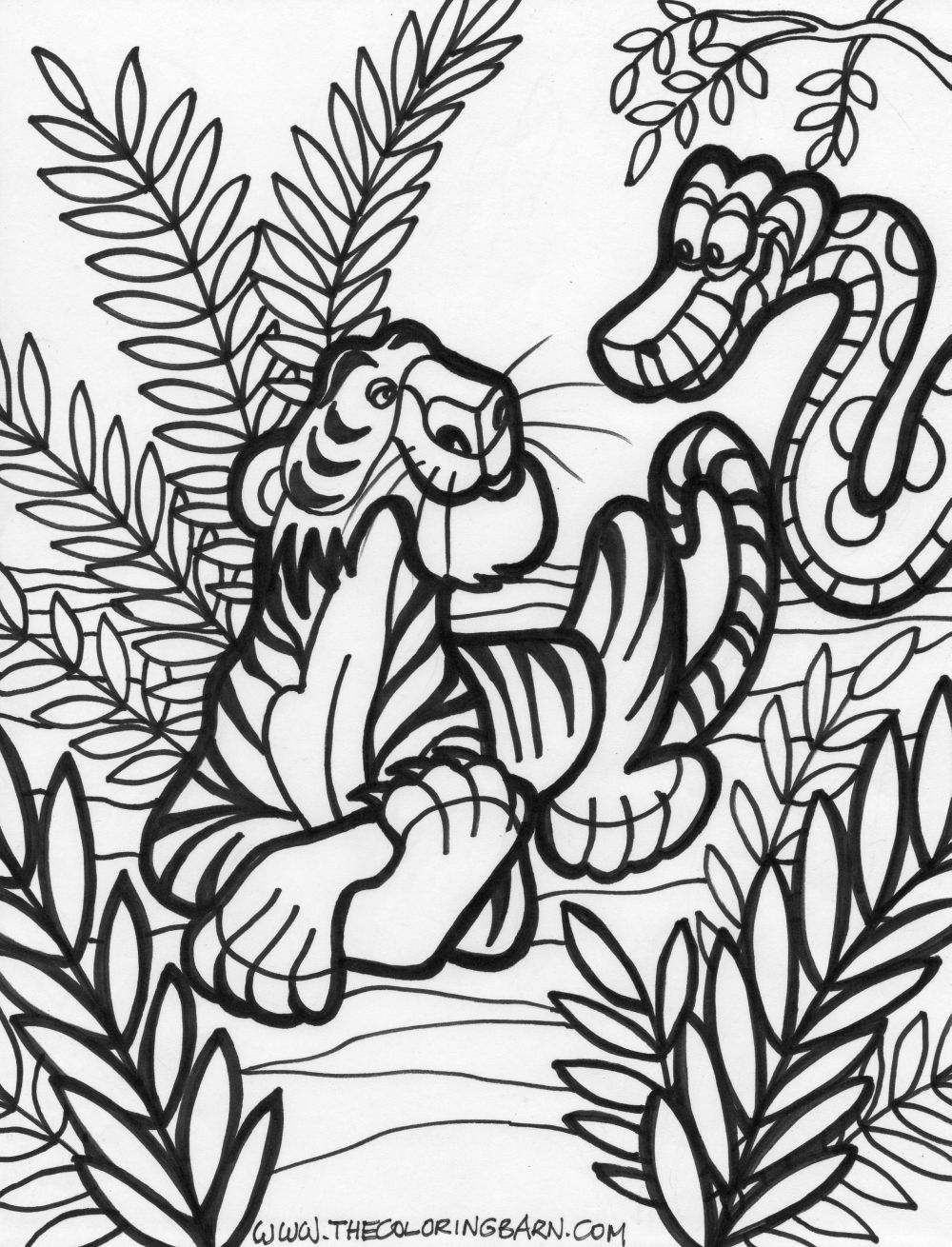 Printable Jungle Scene Coloring Pages - Coloring