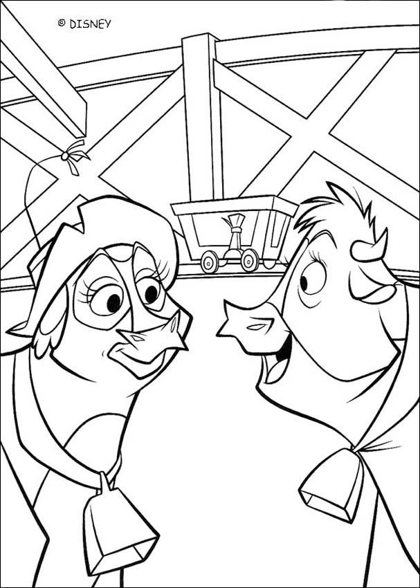 Home on the Range coloring book pages - Mrs. Calloway and Maggie