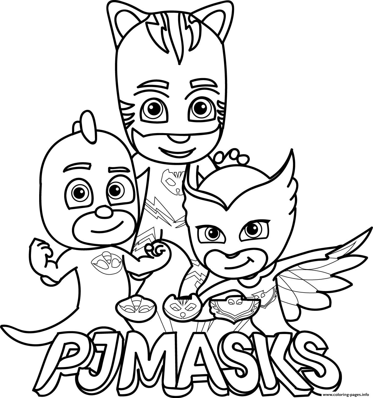 Pj Masks Gekko Owlette Catboy Logo ...coloring-pages.info