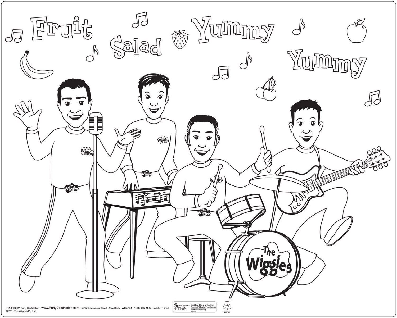 Wiggles Coloring Pages - Coloring Home