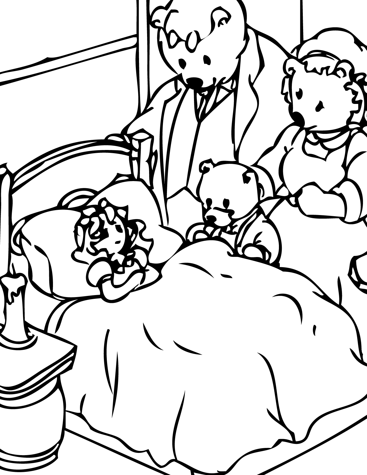 Three Little Bears Coloring Pages Coloring Pages