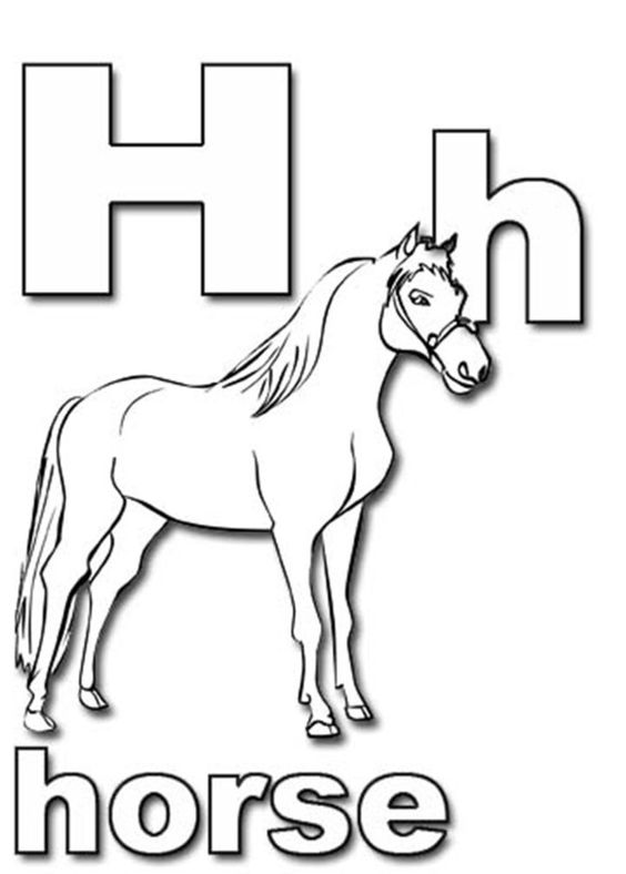 Coloring, Horses and Alphabet coloring pages on Pinterest