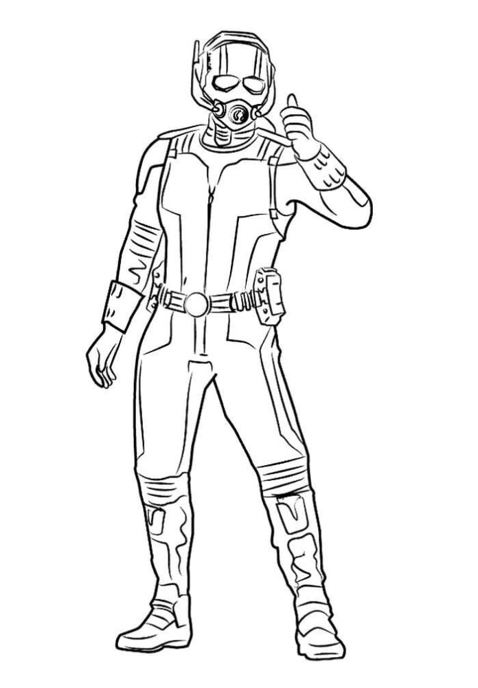 Superhero Ant Man coloring book to print and online