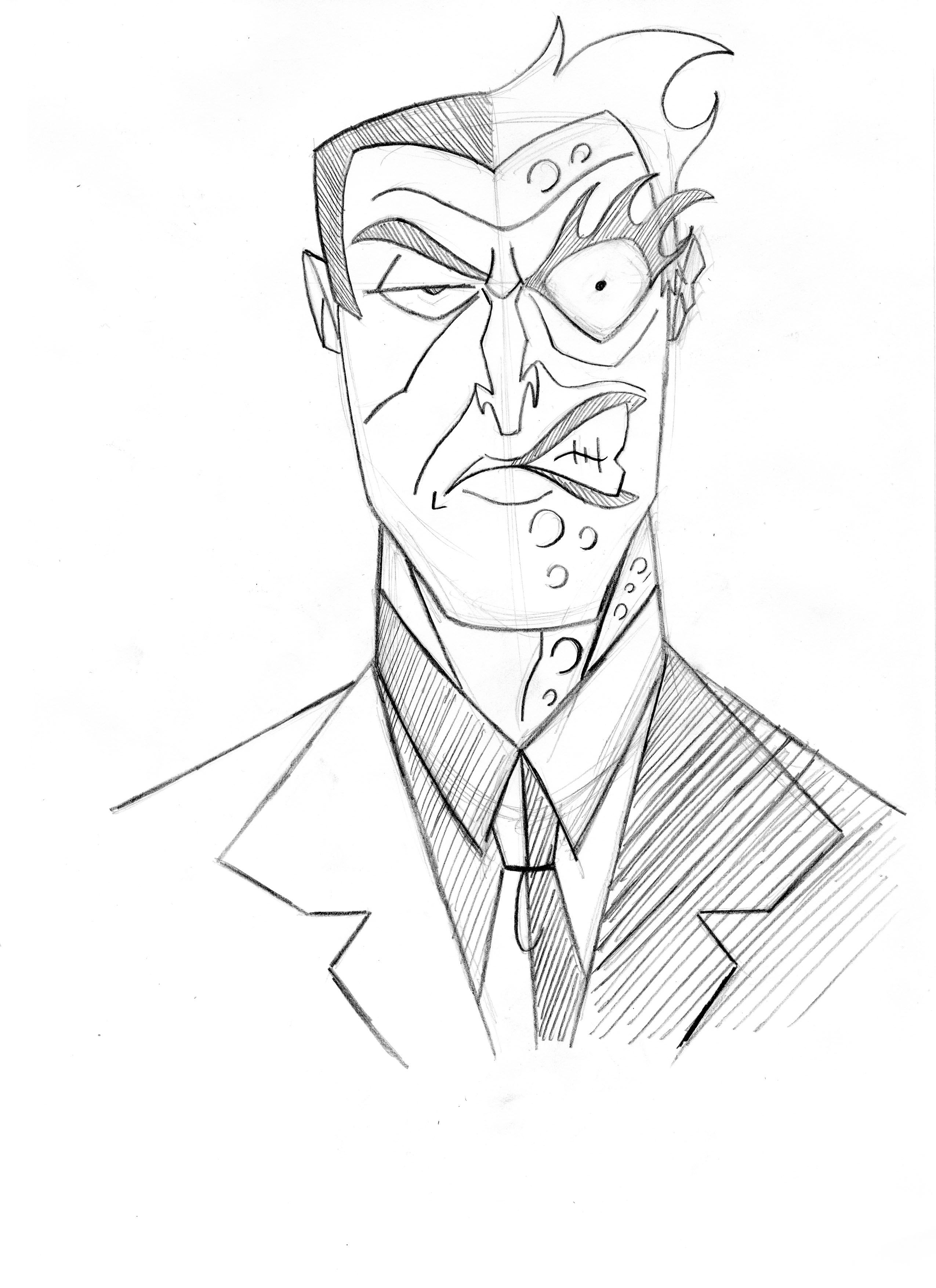 Batman Two Face Coloring Pages Coloring Home