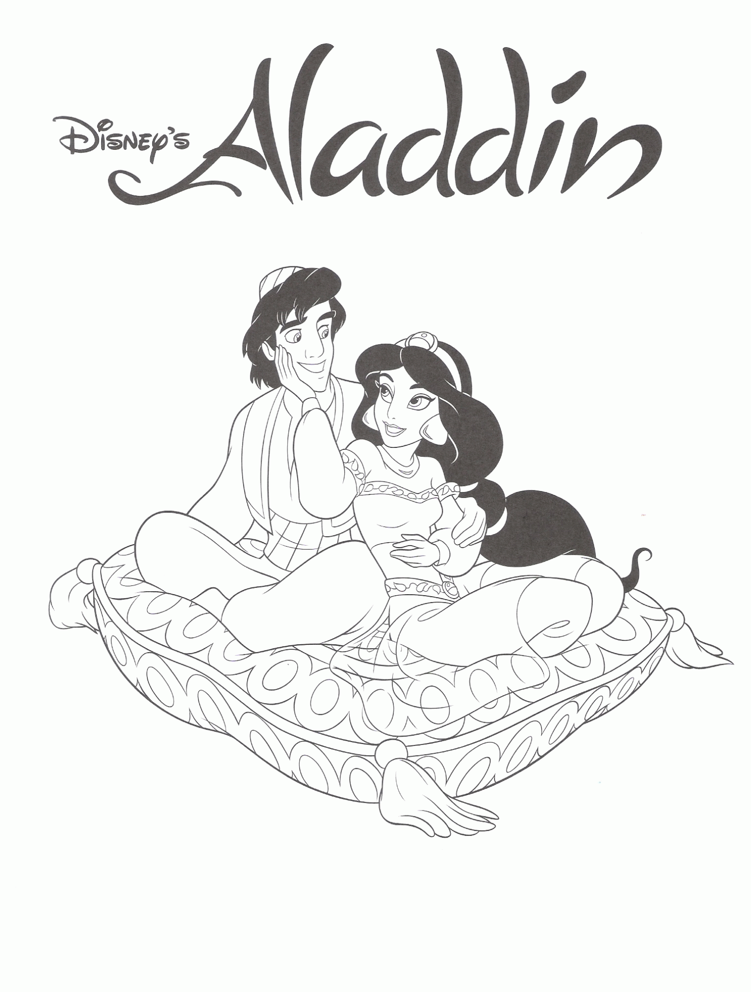 Paraphrasing Aladdin Coloring Pages To Download And Print For Free ...