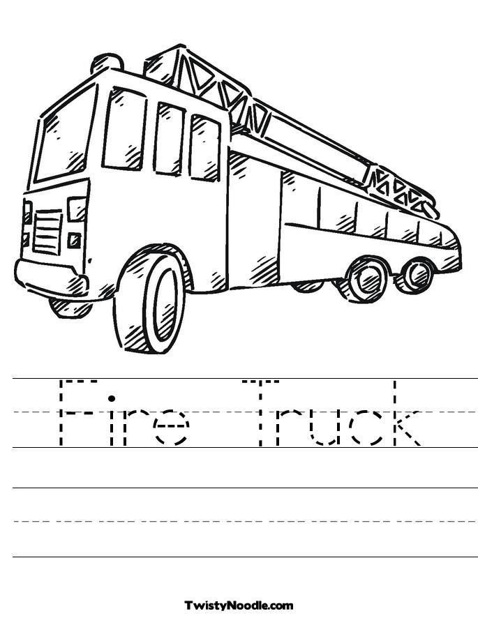 FIRE TRUCK COLORING SHEETS Â« Free Coloring Pages