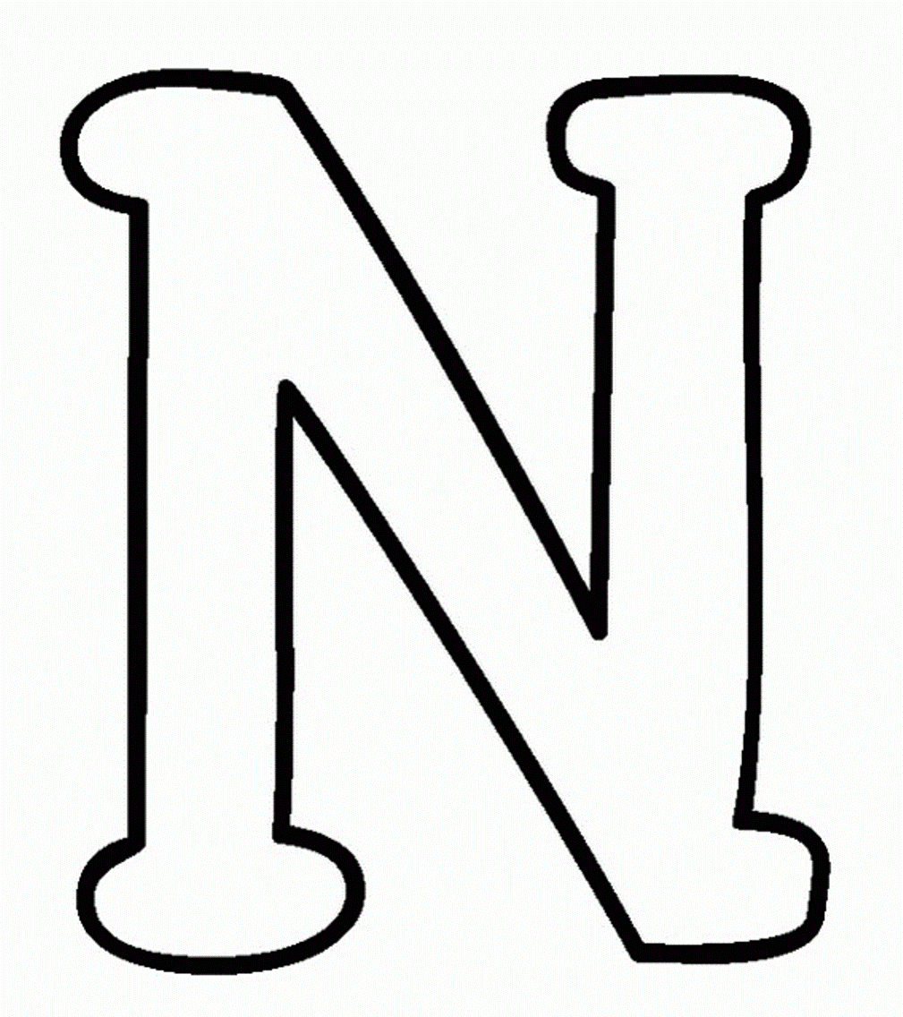 Letter N Coloring Sheets : Free Alphabet Coloring Pages Letter N