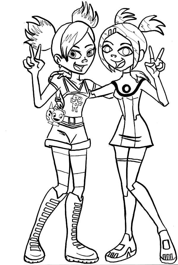 Best Friends Peace Sign Coloring Pages | Best Place to Color