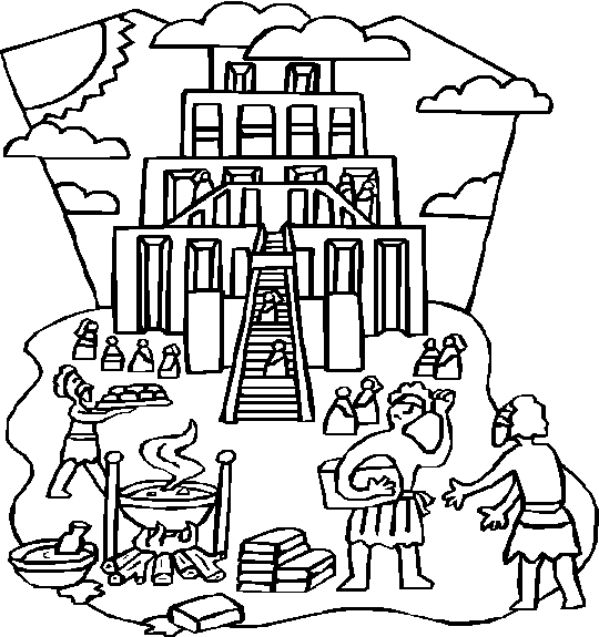 Tower Of Babel Coloring Pages Coloring Home