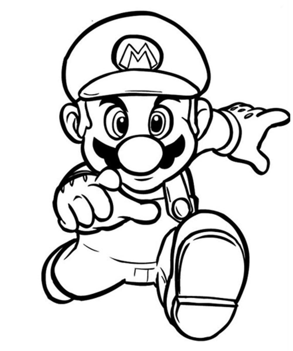 Super Mario Coloring Pages To Print Printable Kids Colouring Pages