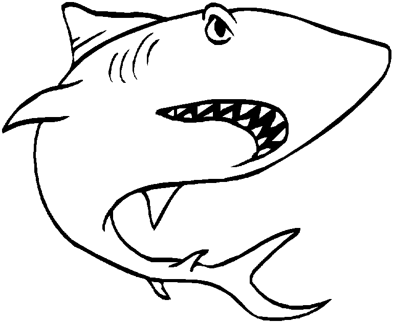 Bruce The Shark - Coloring Pages for Kids and for Adults