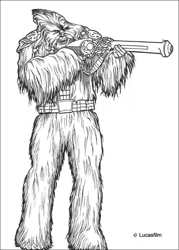 Chewbacca Colorir Coloriage Soldato Ausmalbilder Tarfful Waffen Krieger
