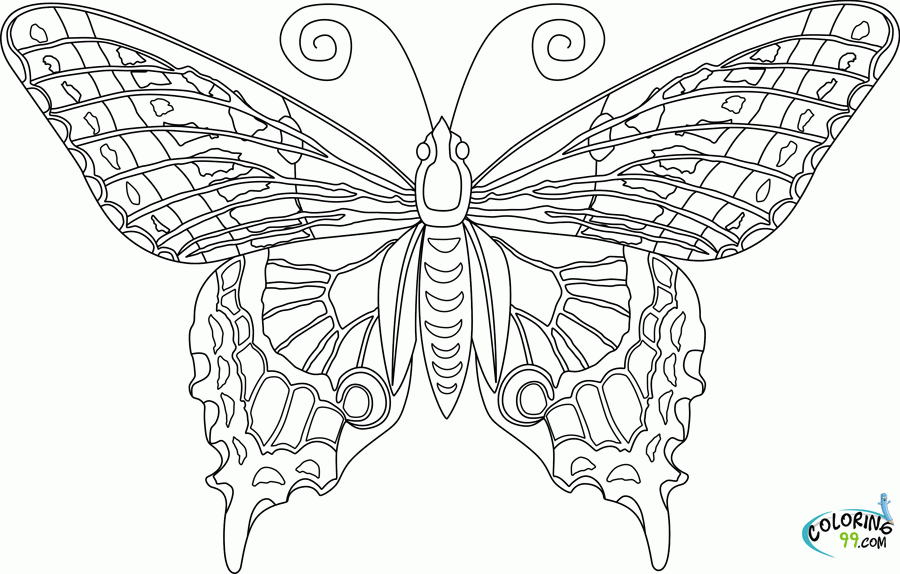 Butterfly R Coloring Pages Difficult - Coloring Home