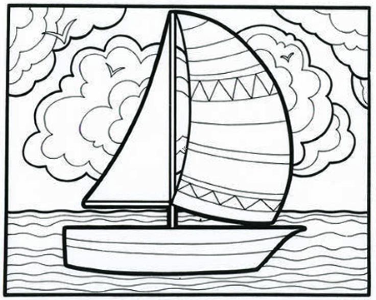 Sailboat Coloring Page | www.robertdee.org