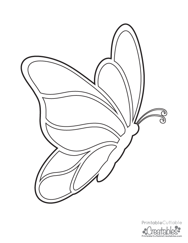 Free Butterflies Printable Coloring Page