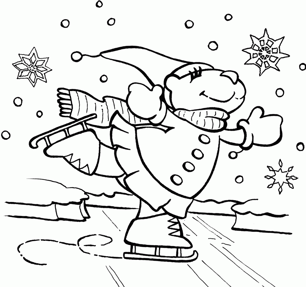 ice skating coloring pages to print - photo #29